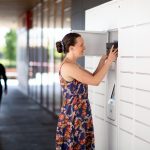 Smart delivery lockers for precincts
