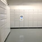 Green & convenient amenity - Groundfloor parcel lockers at Southbank Place, Melbourne, Australia.