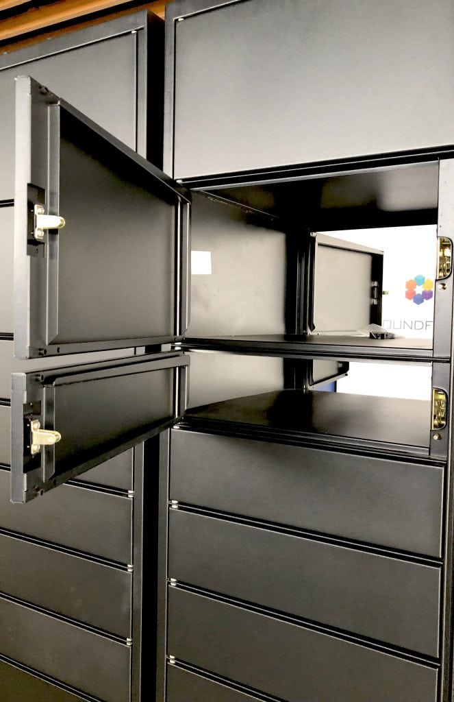 double-sided parcel lockers