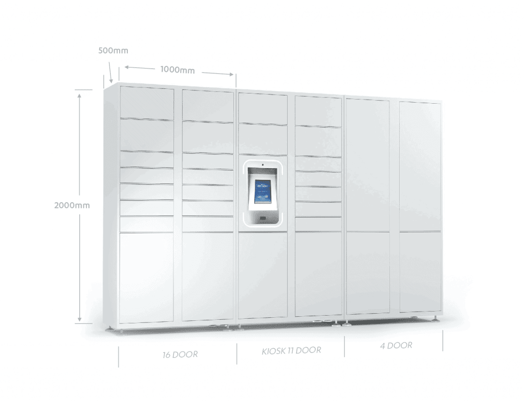 Parcel locker size